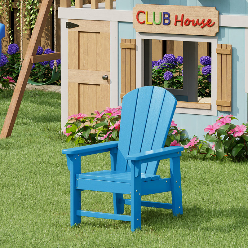 Laguna Kids All-Weather Poly Adirondack Chair, Blue