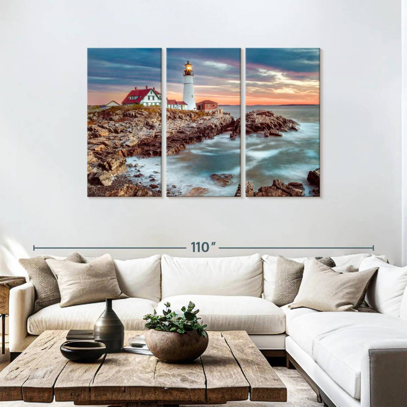 Cape elizabeth stormy sunrise pdx Aletra, H 48 po x l 74 po