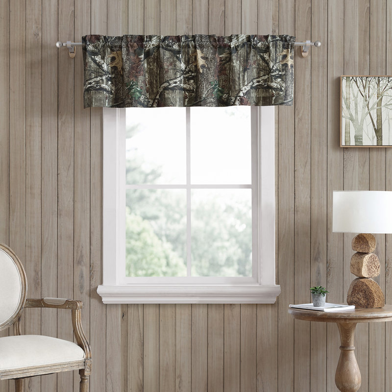 Floral Tailored 60'' W Window Valance in