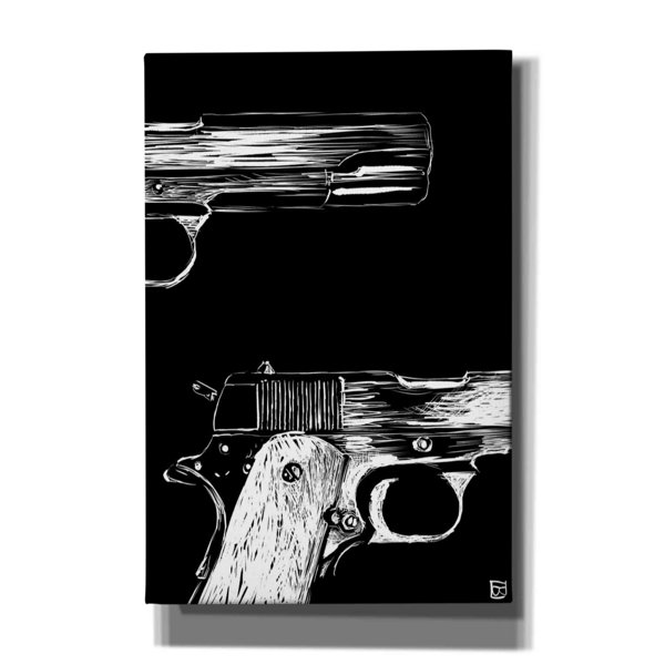 Epic Graffiti Guns On Canvas by Giuseppe Cristiano Print | Wayfair