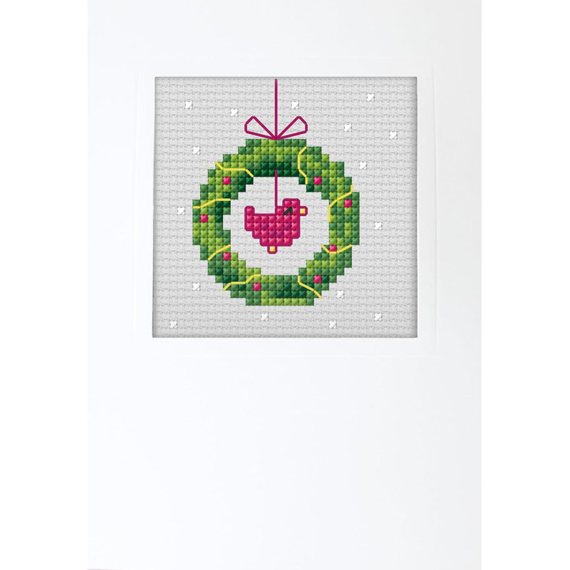 Ensemble de cartes de Noël au point de croix festif Christmas Orchidea 6310