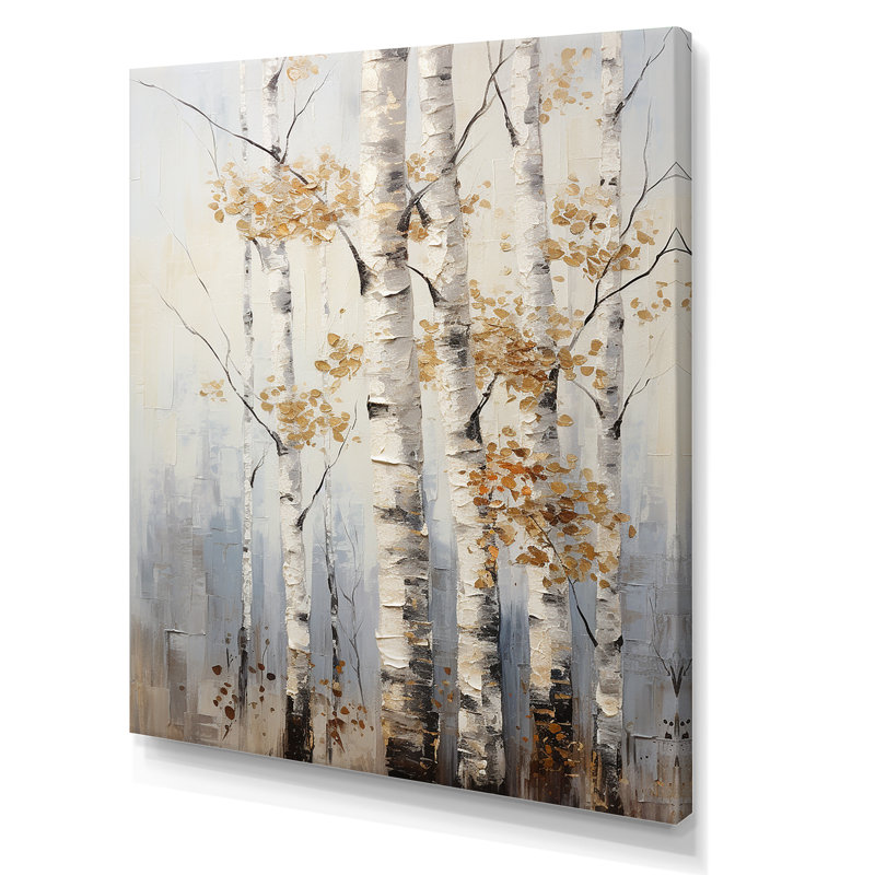 «Silver Tree Birchs Breath» sur toile, H 20 po x l 12 po x P 1 po, Toile tendue