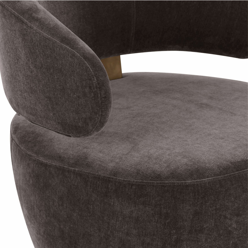 Recycled Fabric Swivel Chair, Chocolate