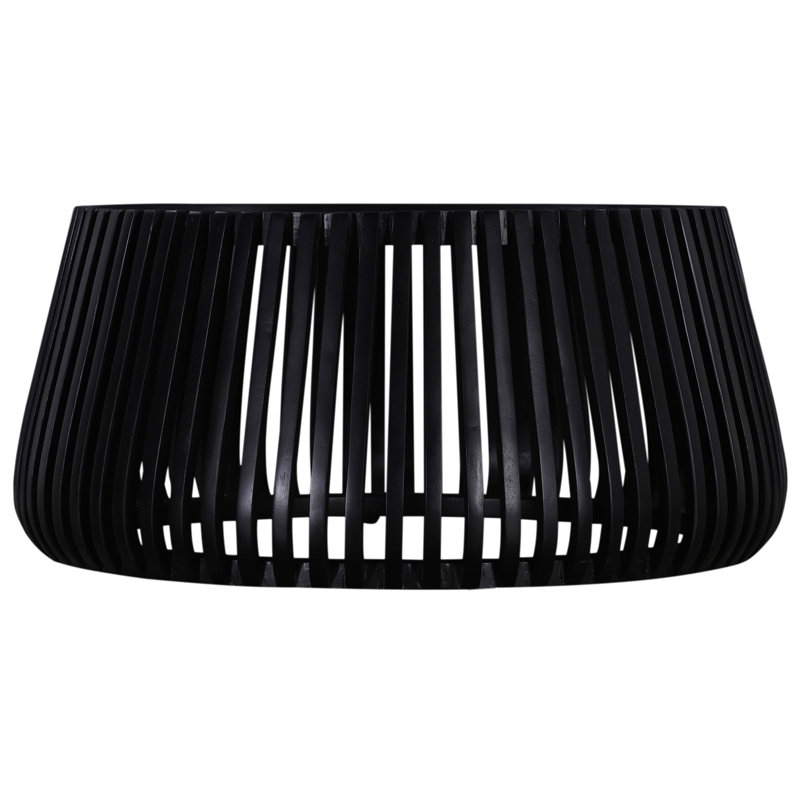 Stylish  31" Solid Wood Drum-Shaped Coffee Table