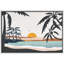 «Coastal Beach Tropical Palm Tree Ocean Beachy Sunset Coastal Decor», reproduction d'art sur toile encadrée-73333716-73333720
