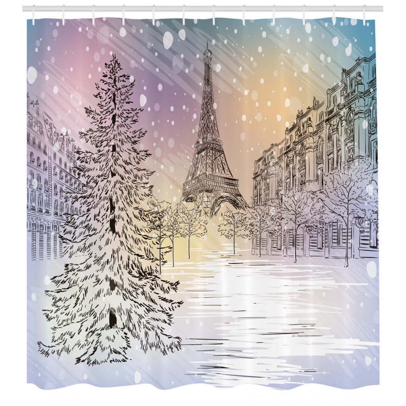  Rideau de douche Winter Ations, H 84 po x l 69 po