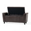 Banc de rangement rembourré en similicuir DuClaw-16949669