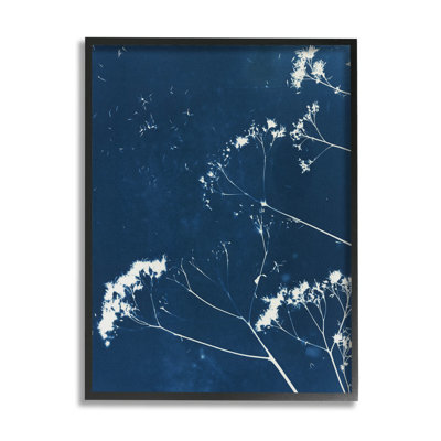 Art de la giclée botanique bleu marine par Liz St. Andre