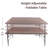 4Ft Portable Table For Indoor & Outdoor Use, Foldable With Fixed Grip, Brown, Smooth And Waterproof Top Simple Purifying Folding Outdoor, Easy Clean Stain- Surface-1944685752-1944685750
