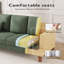 87-inch Corduroy Sofa with 3 Seats, No Tool Assembly,Solid Wood Frame and Solid Wood Legs-Green-1121568010