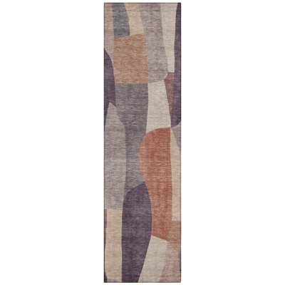 Machine Washable Indoor/Outdoor Kerwin ACN2376 Abstract Rug