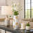 Decorative Ceramic Table Vase with Embossed Accents for Home Decor - Modern Tall Flower Vase for Living Room and Shelf Styling-92620568-89110018