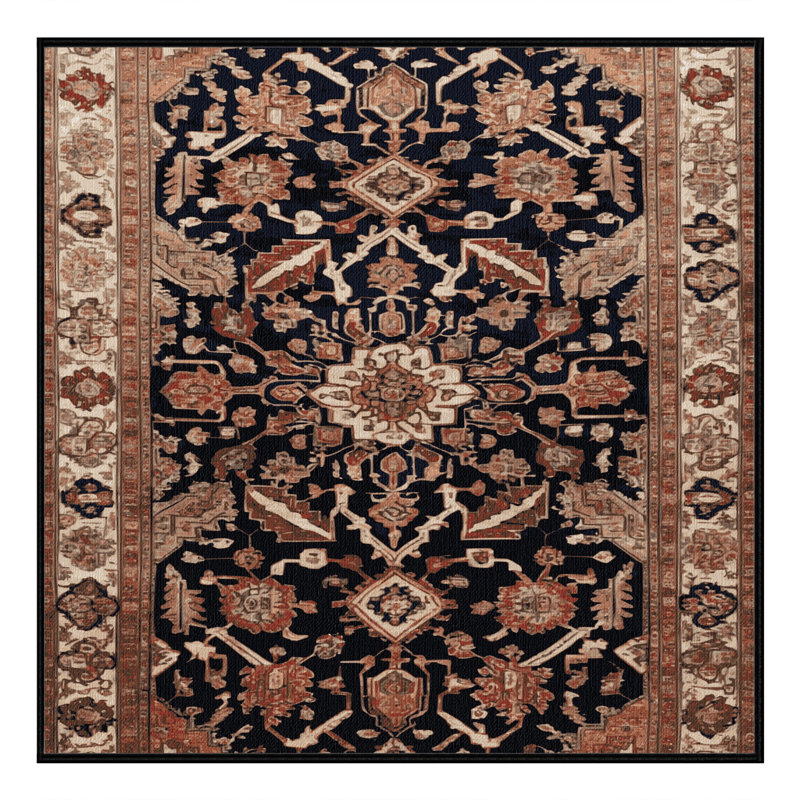 Tapis brun lavable à la machine, Carré 4 pi