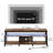 Palermo Industrial LED TV Stands, Multifunctional Media Console with Built-in Power Outlet-836374196