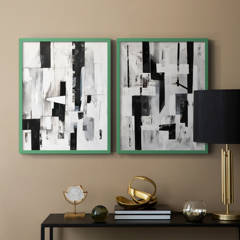 ABSTRACT Series XL - reproduction encadrée de qualité supérieure - prête à être accrochée - aucun clou requis - aucun clou requis