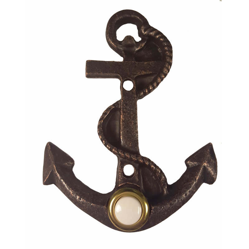 Anchor Door Bell Push Button, Oil Rubbed Bronze