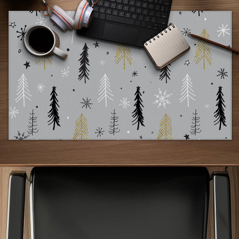 Christmas tree pattern - 14.00"x24.25" Desk mat