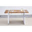 Table de salle à manger carrée à densité moyenne de 55 po x 31,5 po, élégance, plateau en placage de bois, pieds en marbre, amplement d'espace pour 4 à 6 po, installation sans effort, blanc de 55 po, s'adapte à tout décor, basse