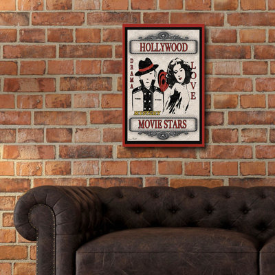 «Movie Stars Light Movie» par Jean Plout, art mural en verre acrylique, 16 po x 24 po