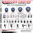 Poly Swivel 5/8 Inch Threaded Stem Caster Set 2 Total Lock Brakes