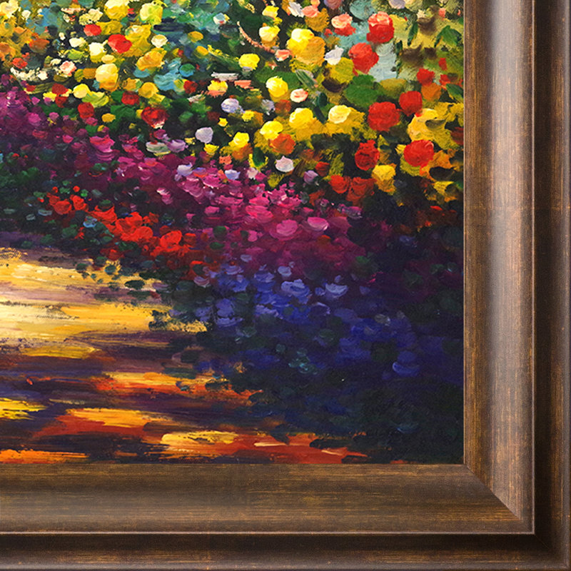 «Pathway in Monet's Garden at Giverny» par Claude Monet - reproduction d'art sur toile, H 25 po x l 29 po x P 2 po