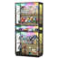Vitrine 65 po, vitrine 5 niveaux, bibliothèque avec lumières RVB-1990759777