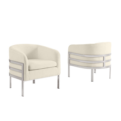 Teddy Accent Chair With Chrome Frame