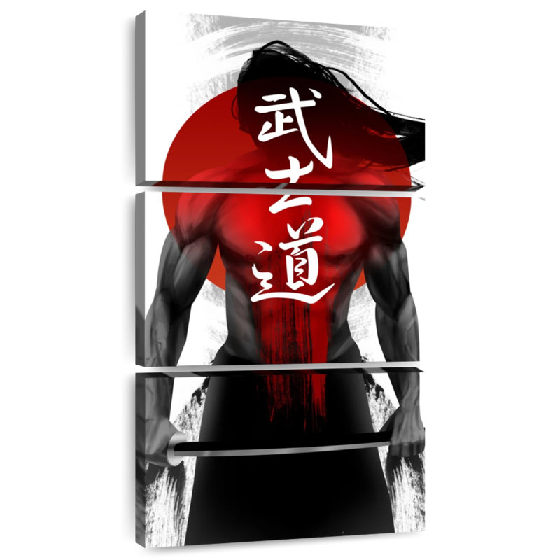 Samouraï féodal, H 27 po x l 12 po