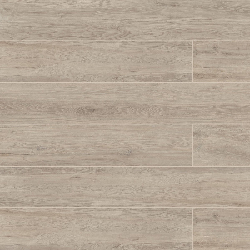 Carreau aspect porcelaine gris 8x48 Vermont, Gris