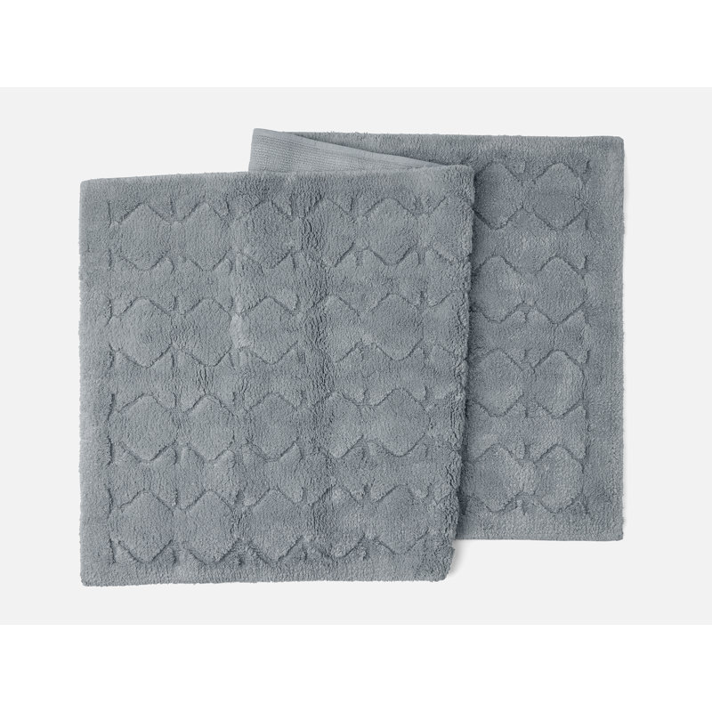 Diamond Shag Organic 100% Cotton Geometric Rectangle Bath Rug, Single - 72" L x 30" W, Fossil