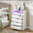 4 Drawer Dresser with Charging Station & LED Lights, Modern Chest with Power Outlets for Bedroom-1456673225