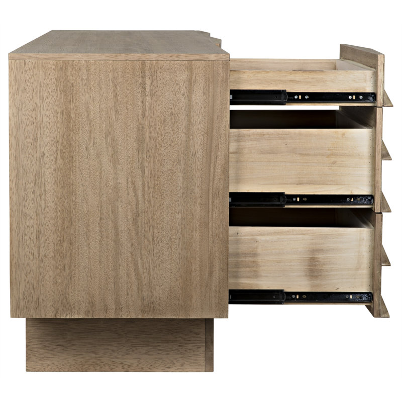 Drake 75'' W Solid Wood Sideboard, Washed Walnut