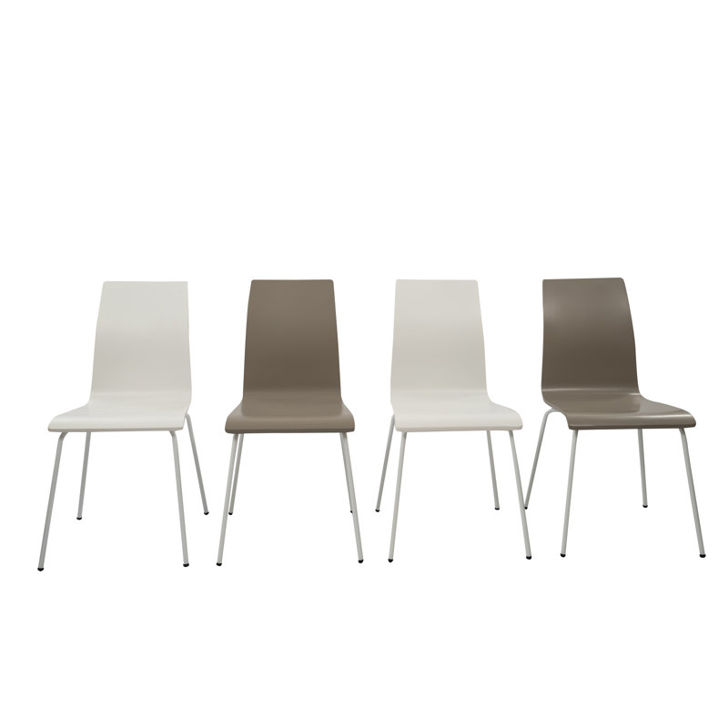 Kayman 18'' H Side Chair, White/Gray, White