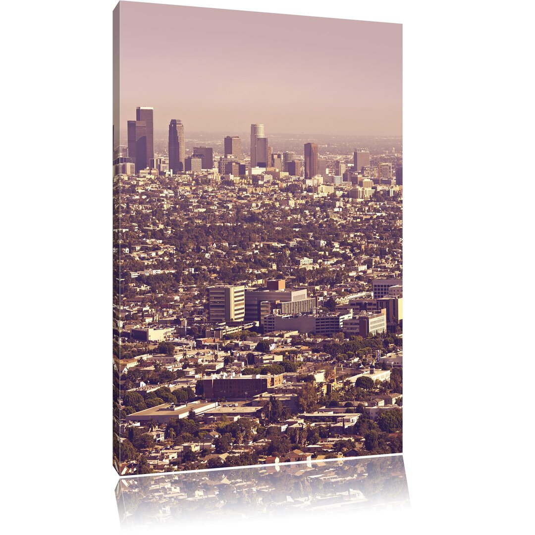 Leinwandbild Los Angeles City Skyline, Fotodruck