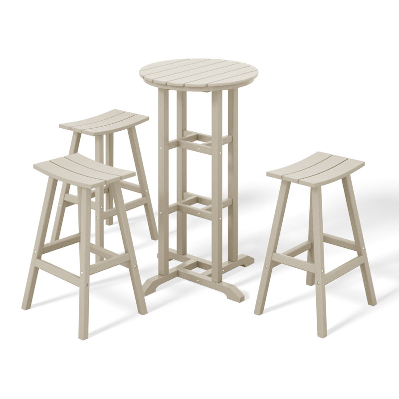 Ensemble repas extérieur pour 3 personnes Laguna, Beige