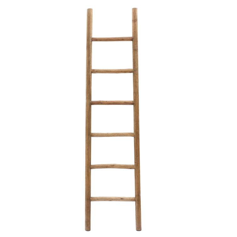 74.4'' Tall Wood Blanket Ladder