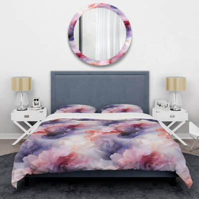 Ensemble de housse de couette à motif de marbre blanc