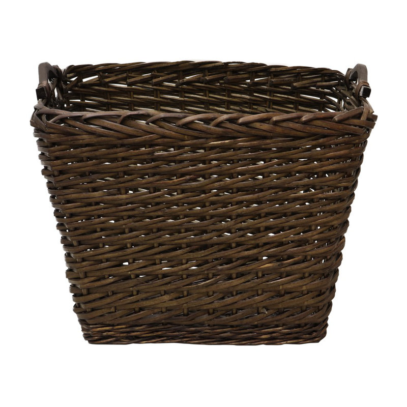 Hand Woven Wicker Laundry Basket with Handles