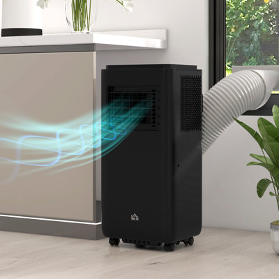 8,000 BTU Portable Air Conditioner for 345 sqft room, Timer, Black