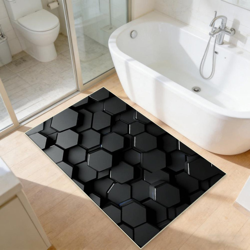 Hexagonal Pattern Area Rug, Soft And Lightweight, Suitable For All Seasons, Easy To Maintain And Easy To Clean, Machine Washable Carpet Floor Mat, Suitable For Living Room, Bedroom, Hallway, Balcony, Office, Room Decor, Home Decor, Outdoor Decor