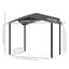 Soft Top Patio Gazebo Outdoor Canopy With Unique Geometric Design Roof, All-Weather Steel Frame,