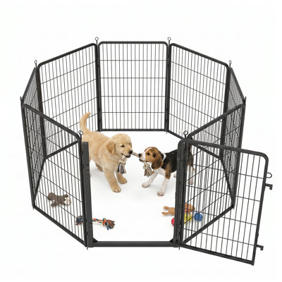 Heavy Duty Steel Dog Playpen 8 Panels with Door