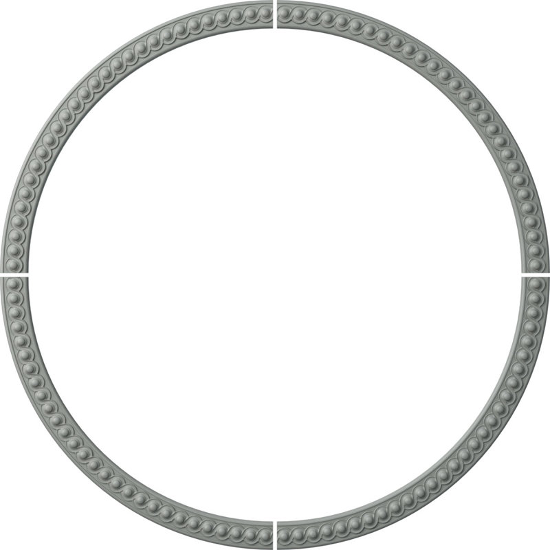 Ensemble d'anneaux de plafond Hillsborough, H 64,5 po x l 64,5 po x P 0,5 po, Paquet de 4 (forme un cercle complet)