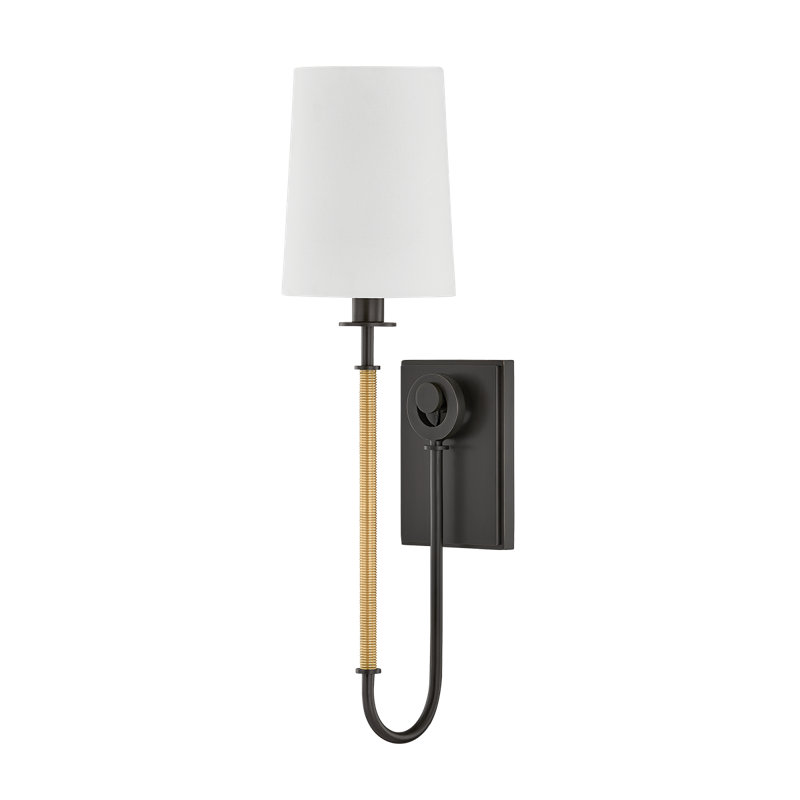 Glenmont Wall Sconce in Aged Brass, Black