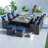 6 - Person Wicker Patio Dining Set with Rectangular Table , Cushions Included-93842995-93842996