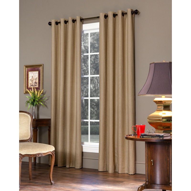 Classic Linen Grommet Panels (Pair), Classic Linen -Mauve, 96" wide x 108" long