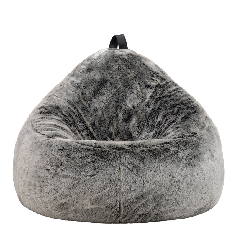 icon Cocoon Faux Fur Bean Bag, Grey
