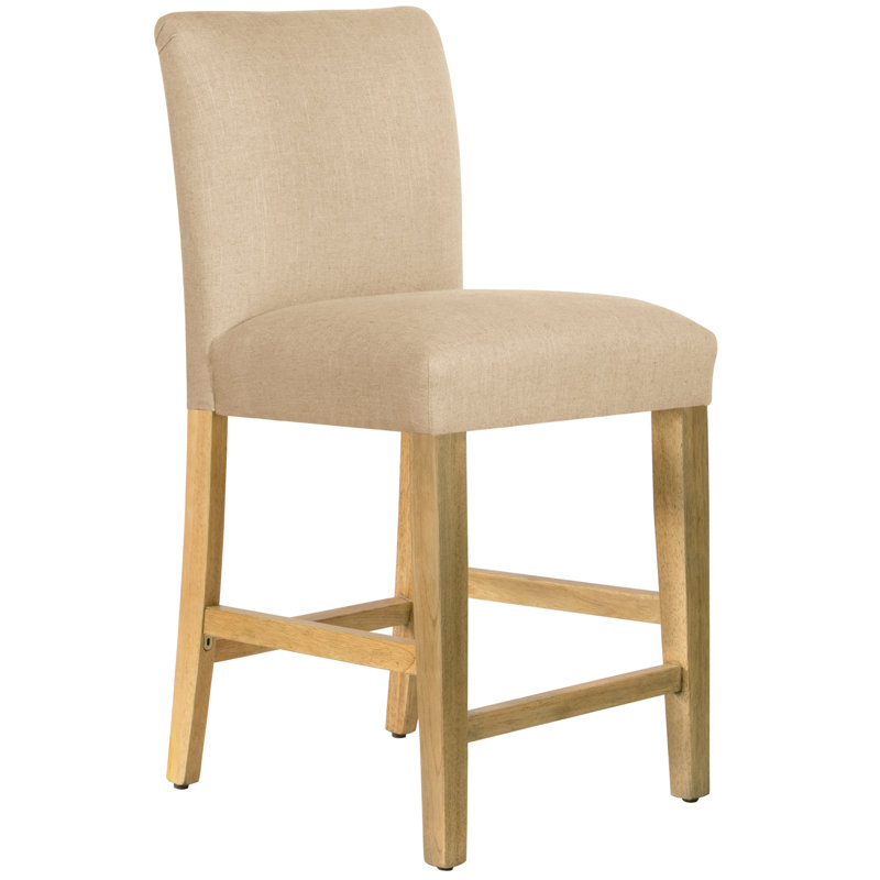 Tabouret de bar et de comptoir Hadrien, Tabouret de comptoir (siège d'une hauteur de 26 p, Bois naturel
