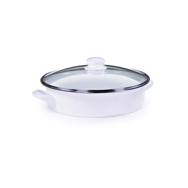 Solid White Small Saute Pan, 5 qt., Solid White Textured