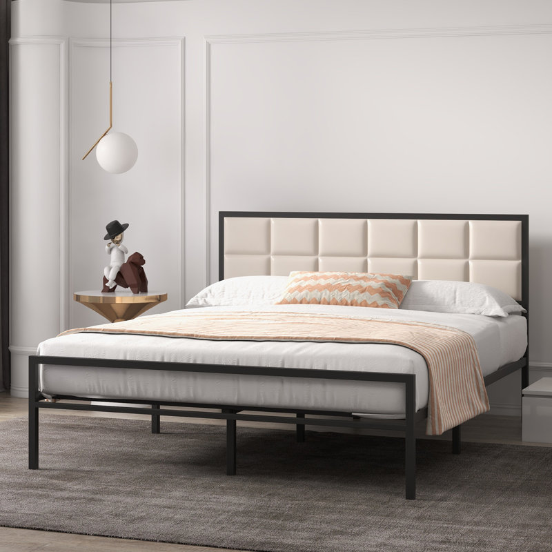 Euanthe Upholstered Bed, White, King
